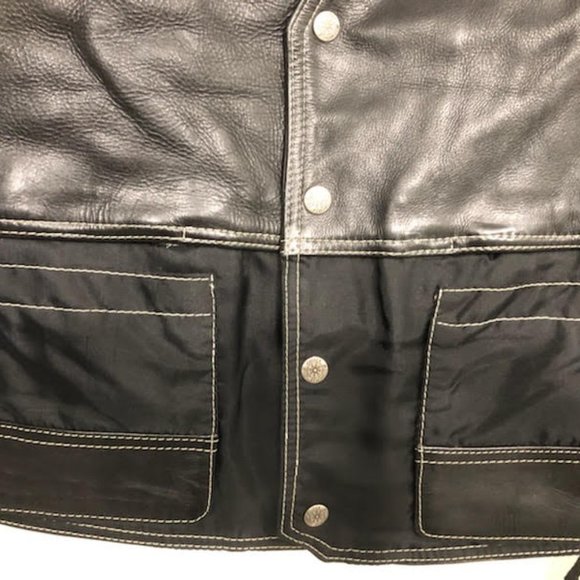 LIMITED EDITION AVIREX LEATHER MOTO BIKER VEST SIZE LARGE - Picture 7 of 13
